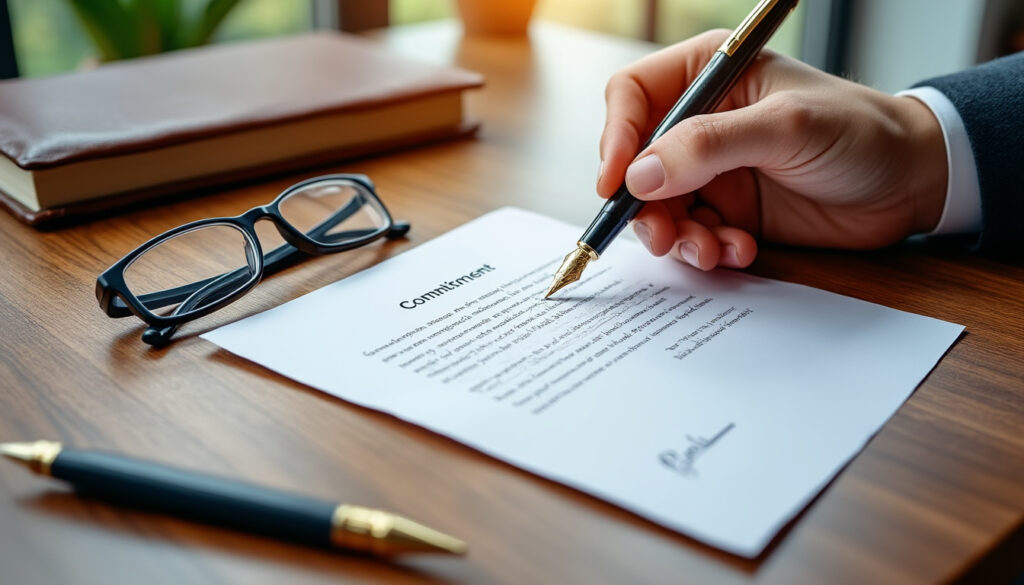 découvrez un modèle de lettre d'engagement sur l'honneur accompagné de conseils pratiques pour rédiger un document clair et conforme à vos besoins.